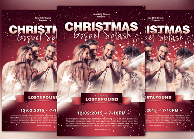 Christmas Gospel Splash Flyer Template