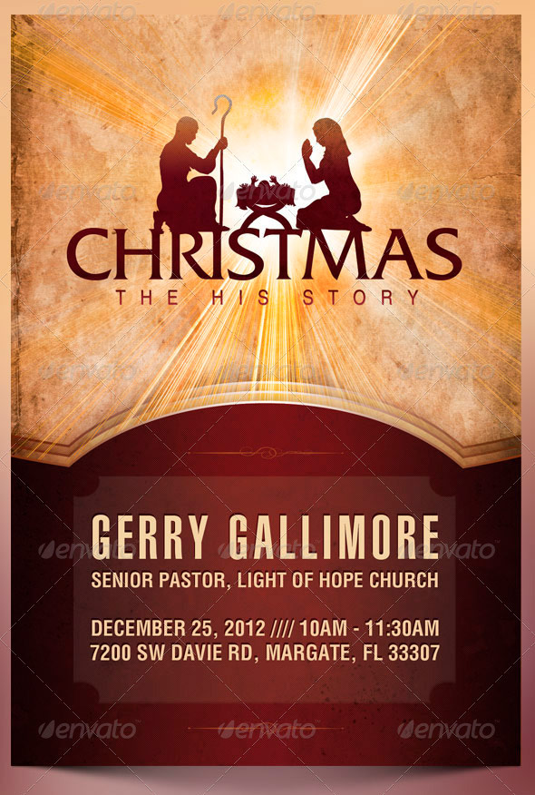 Christmas His Story Flyer and CD Template