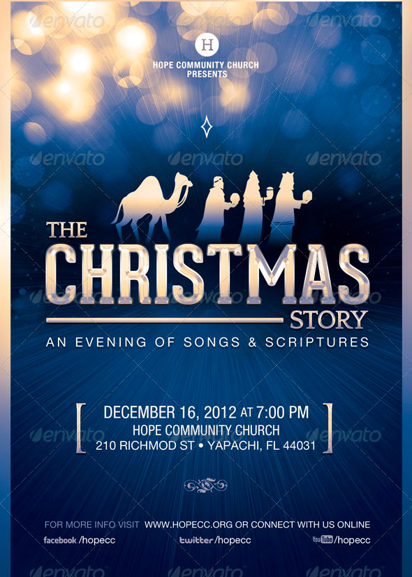 Christmas Story Church Flyer Template