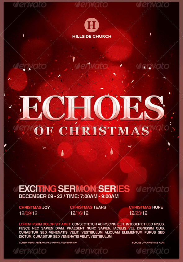 Echoes of Christmas Church Flyer and CD Template