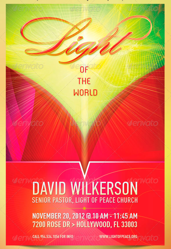 Light of The World Church Flyer Template