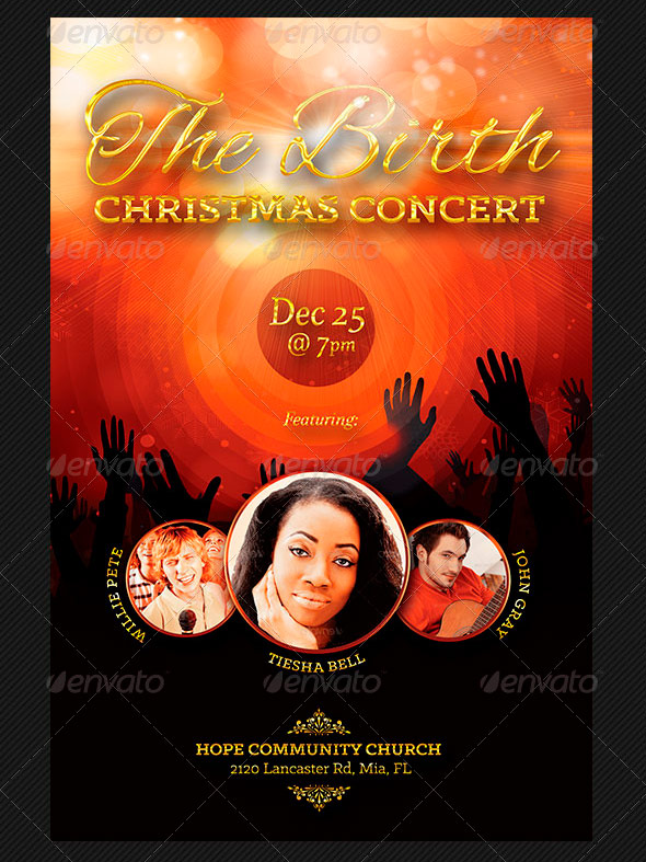 The Birth Christmas Concert Flyer