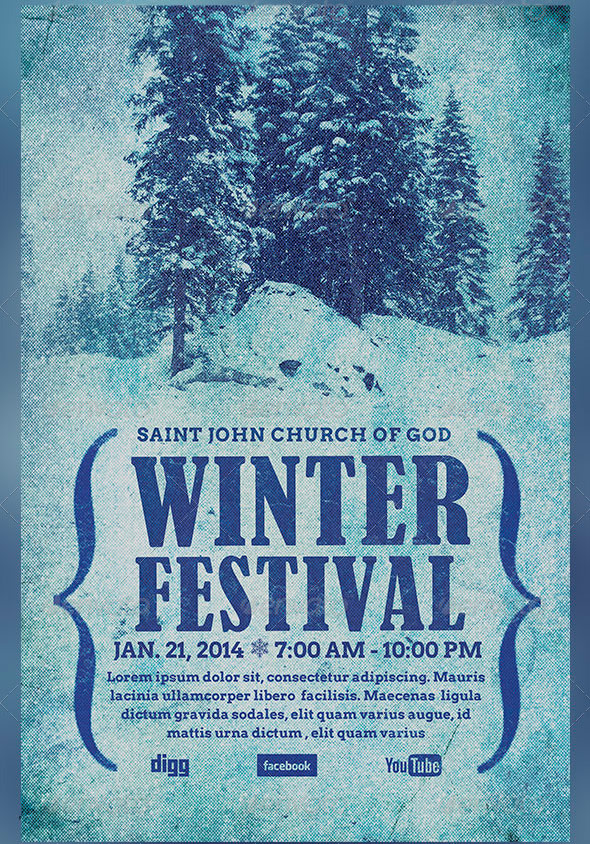 Winter Festival Flyer Template