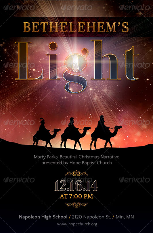 Bethlehem Light Cantata Flyer Template