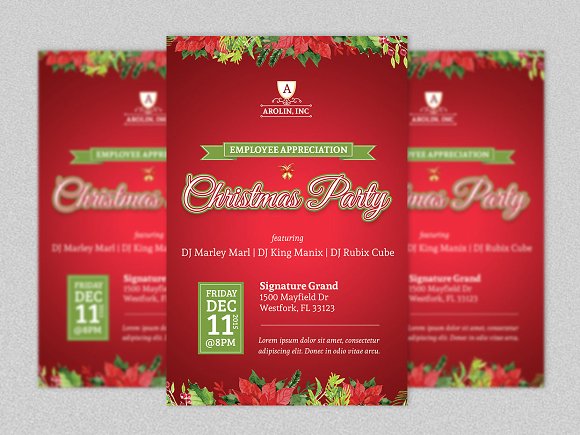 Christmas Party Flyer Template