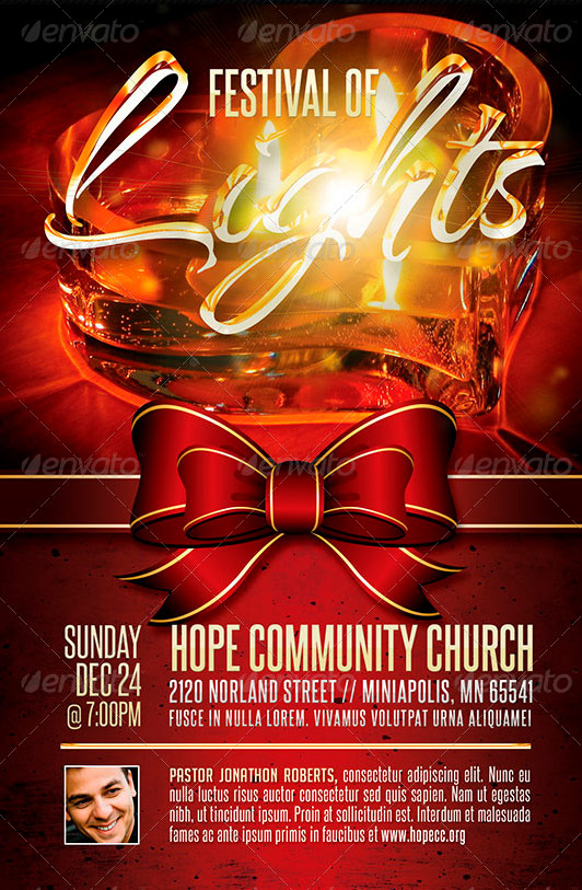 Lights Festival Christmas Flyer Template