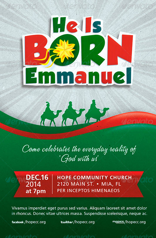 Born Kids Christmas Flyer Template