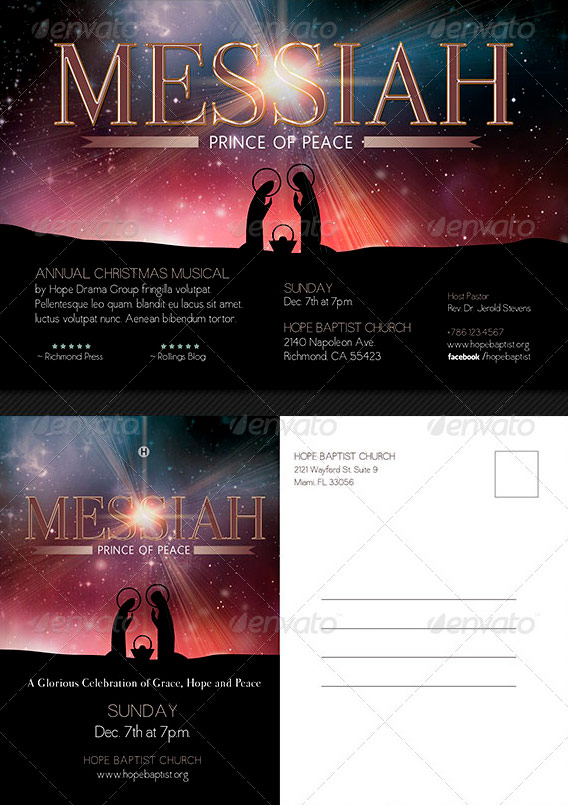 Messiah Christmas Cantata Flyer Template