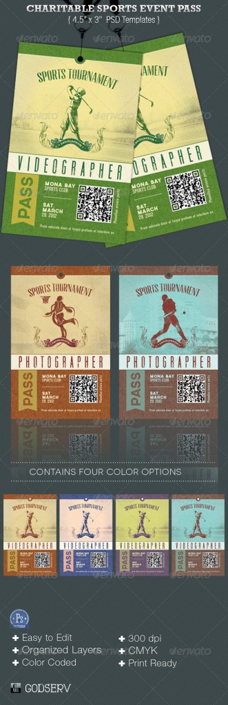 Charitable Sports Event Pass Template