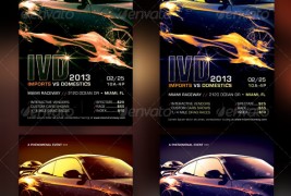 Import vs Domestics Car Racing Flyer Template