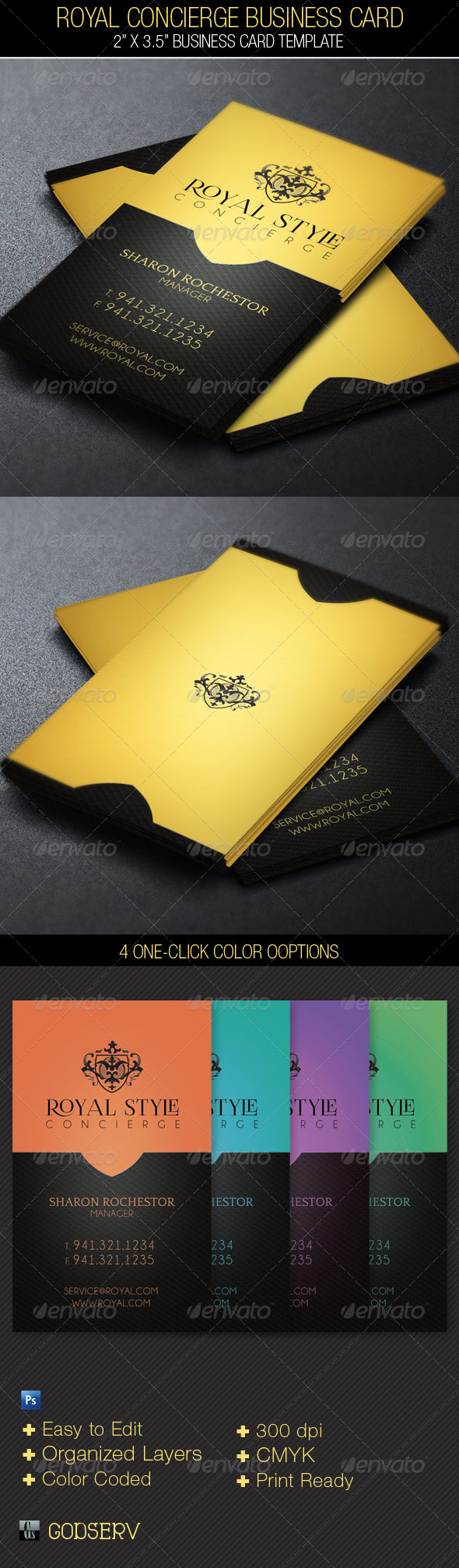 Royal Concierge Business Card Template