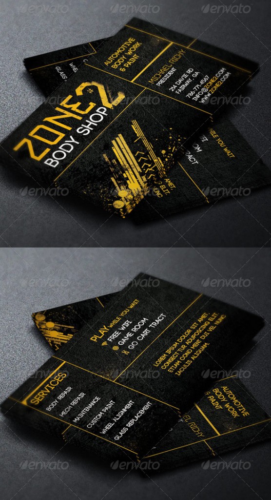 Auto Body Shop Business Card Template
