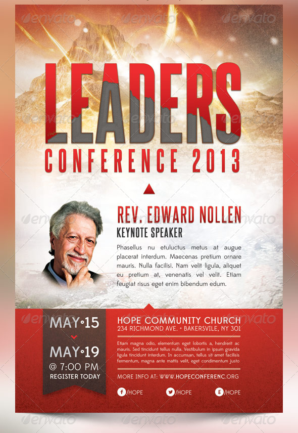 Leadership Conference Church Flyer Template