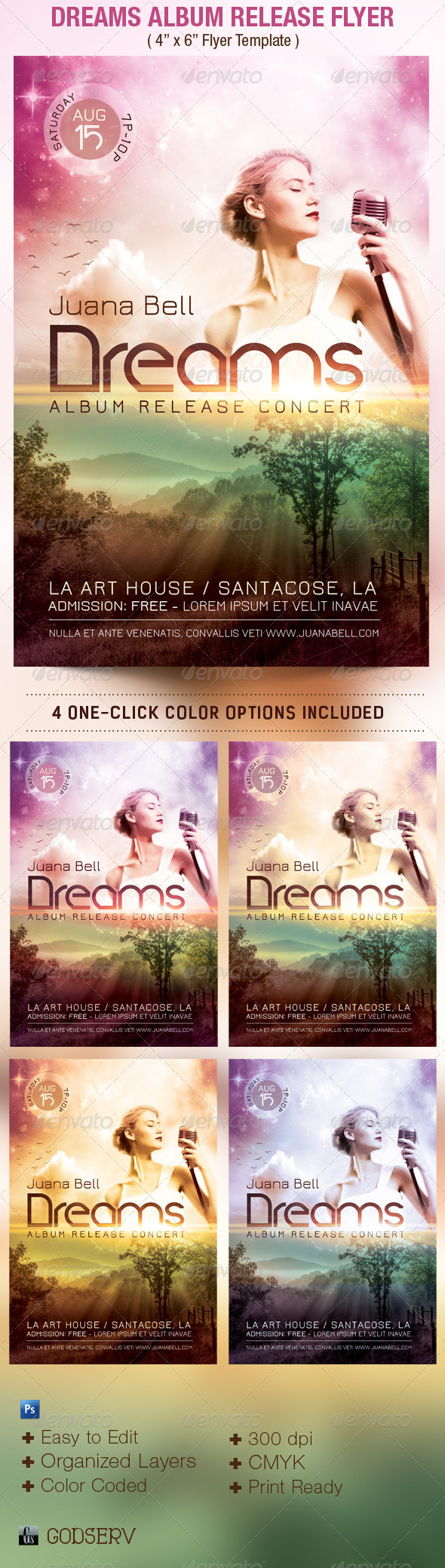 Dreams Album Release Flyer Template