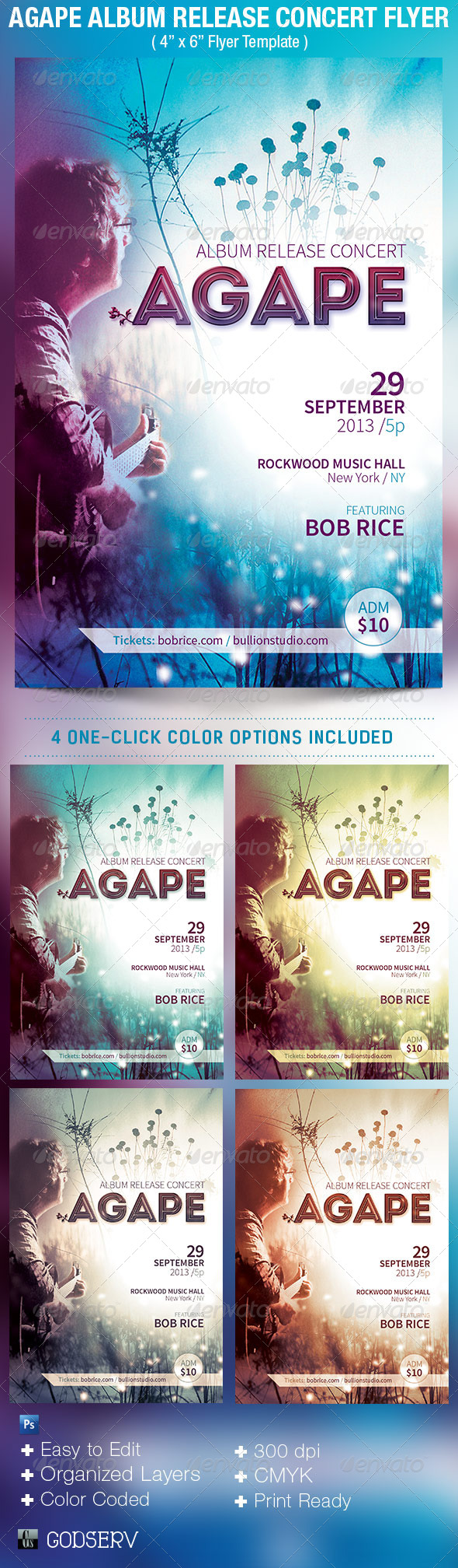 Agape Album Release Concert Flyer Template