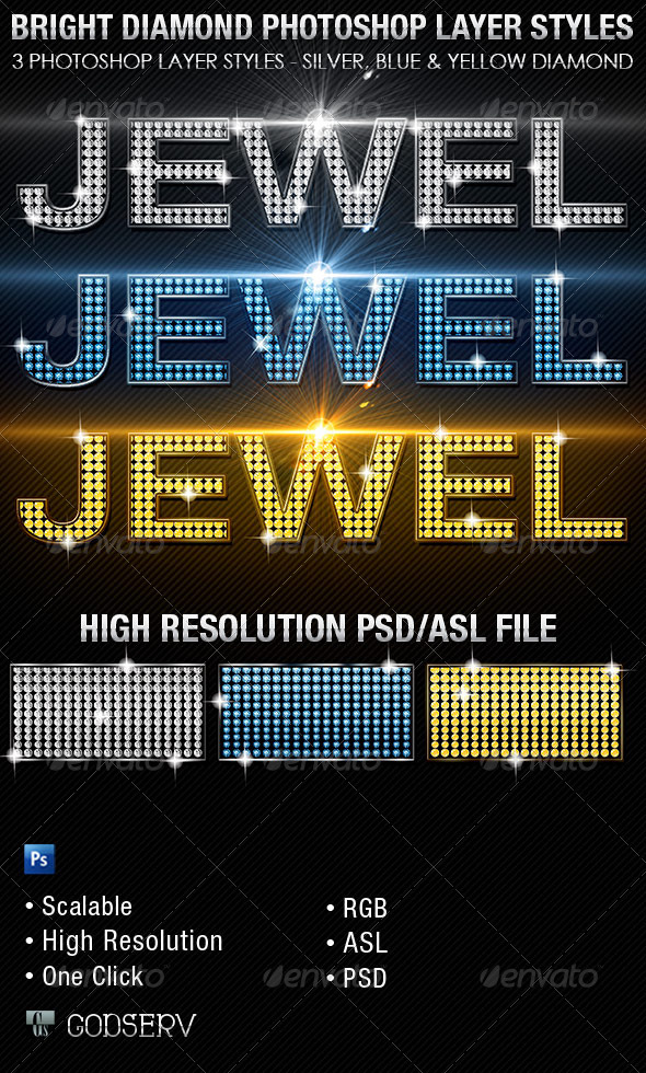 Bright Diamond Photoshop Layer Styles