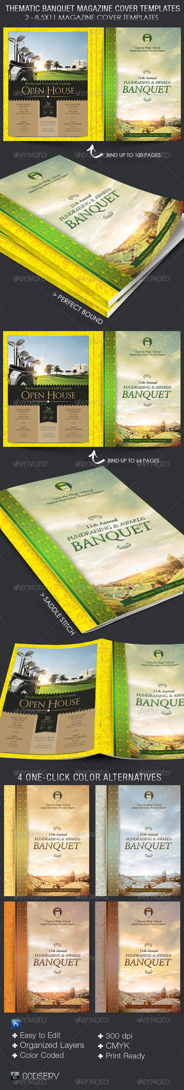 Thematic Banquet Magazine Cover Template