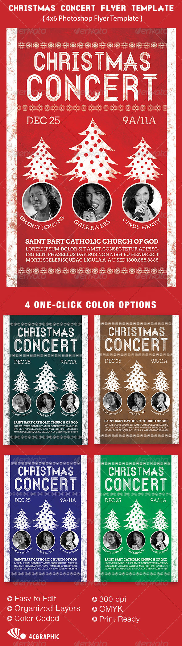 Christmas Concert Flyer Template