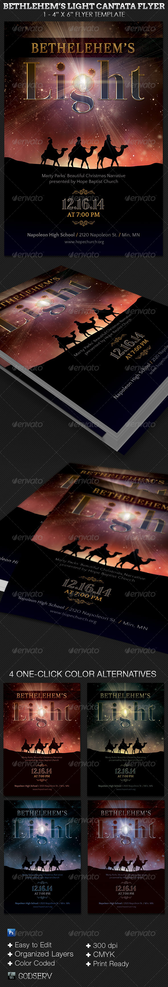 Bethlehem’s Light Cantata Flyer Template