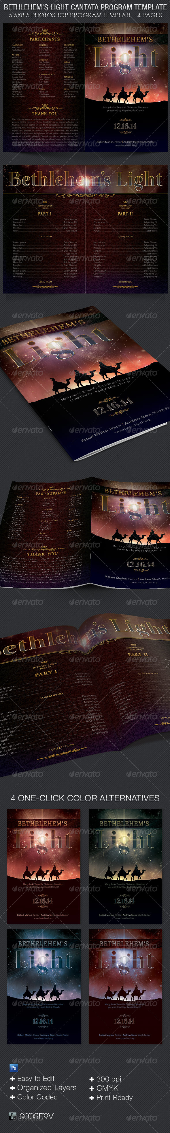 Bethlehem’s Light Cantata Program Template