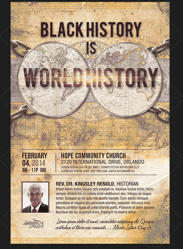 Black History Church Flyer Template