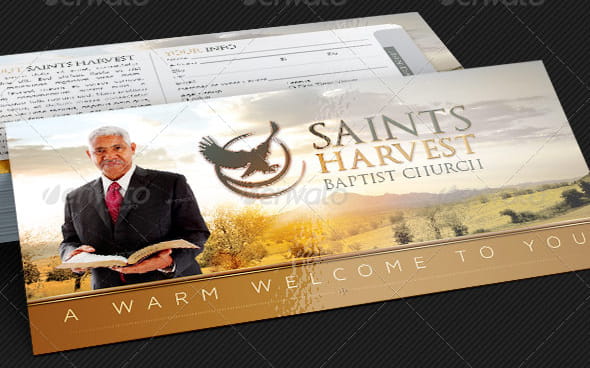 Church Visitor Welcome Card Template post thumbnail image