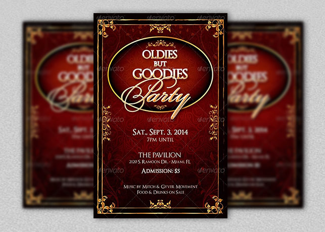 Oldies But Goodies Party Flyer