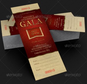 Pastor Anniversary Gala Ticket Template