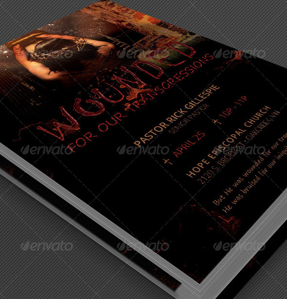 Wounded Church Flyer Template