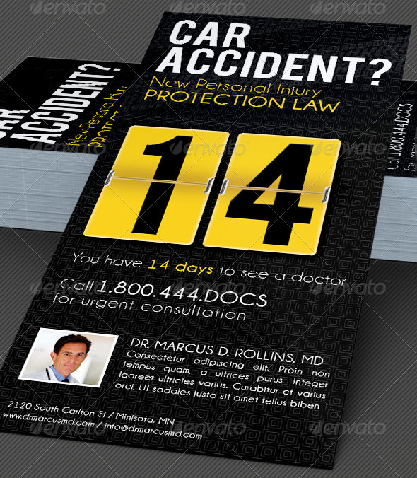 Doctors PIP Law Rack Card Template