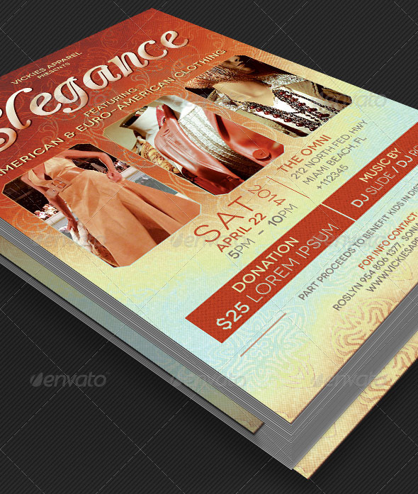 Elegance Charity Fashion Show Flyer Template