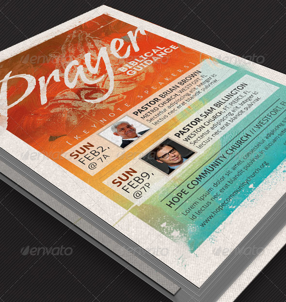 Prayer Guidance Conference Church Flyer Template