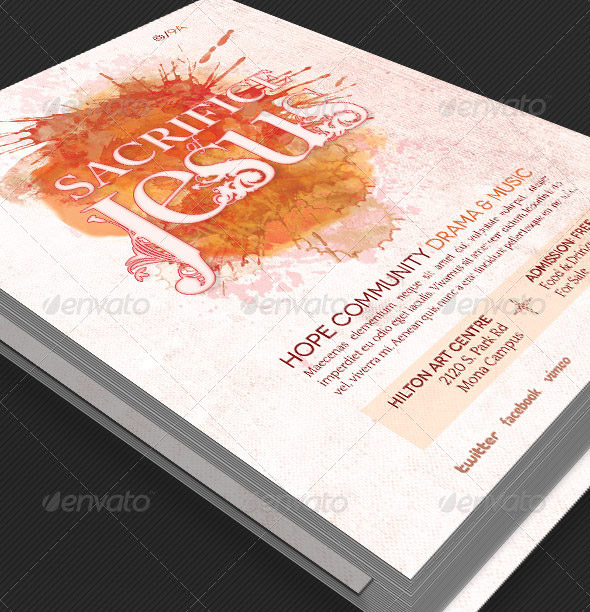 Sacrifice of Jesus Church Flyer Template