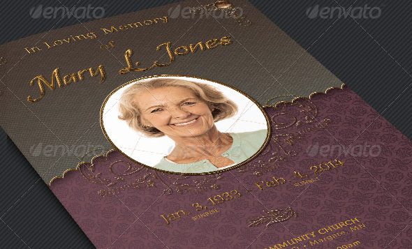 Vintage Funeral Service Program Template post thumbnail image