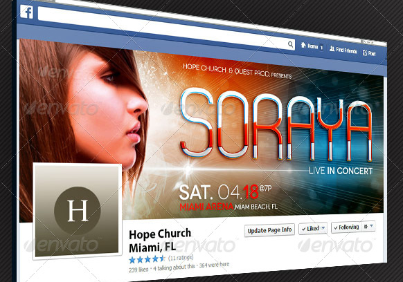 Gospel Pop Artist Facebook Timeline Cover Template post thumbnail image