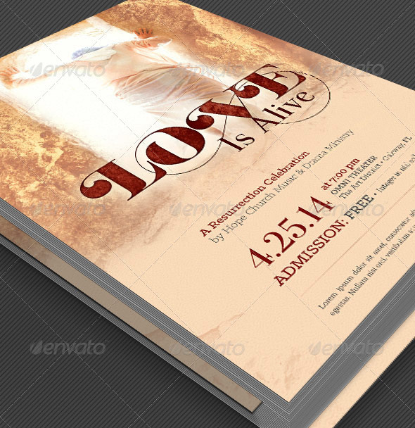 Love Is Alive Church Flyer Template