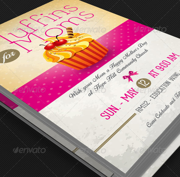 Muffins for Moms Event Flyer Template post thumbnail image