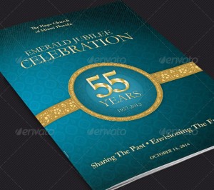 Church Anniversary Program Cover Template