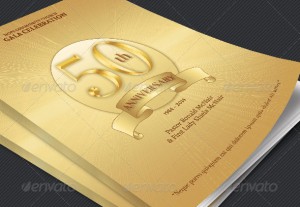 Pastor Golden Anniversary Program Cover Template