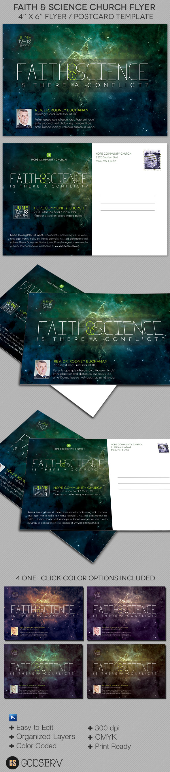 Faith and Science Church Flyer Template