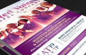 Modern Gospel Concert Church Flyer Template