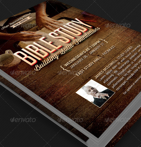 Bible Study Church Flyer Photoshop Template