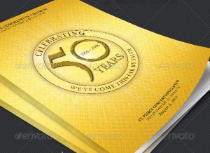 Church Golden Anniversary Magazine Cover Photoshop Template