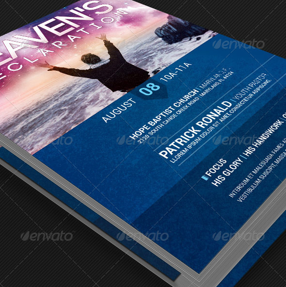 Heaven’s Declaration Church Flyer Template