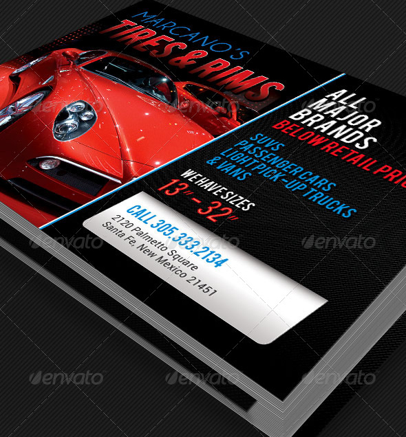 Tire and Rims Shop Flyer Template