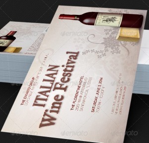 Wine Festival Flyer and Postcard Photoshop Template