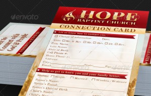 Church Connection Card Template