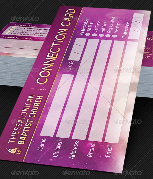 Connection Card Template for Churches