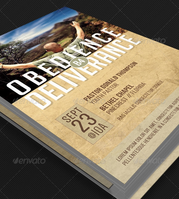 Obedience Before Deliverance Church Flyer Template