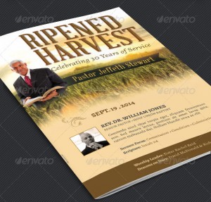 Pastor Anniversary Program Template – Harvest